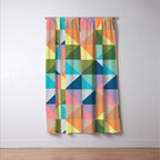 Pastel triangles Window Curtain Gallery Image 3