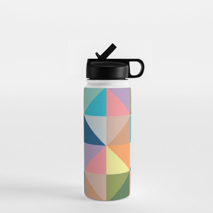 Pastel triangles Water Bottle Gallery Image 1