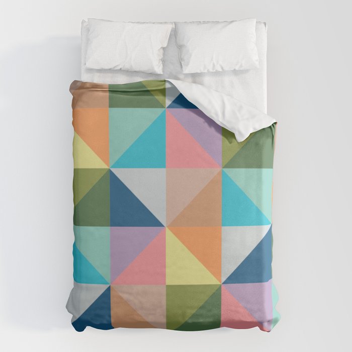 Pastel triangles Duvet Cover Gallery Image 6