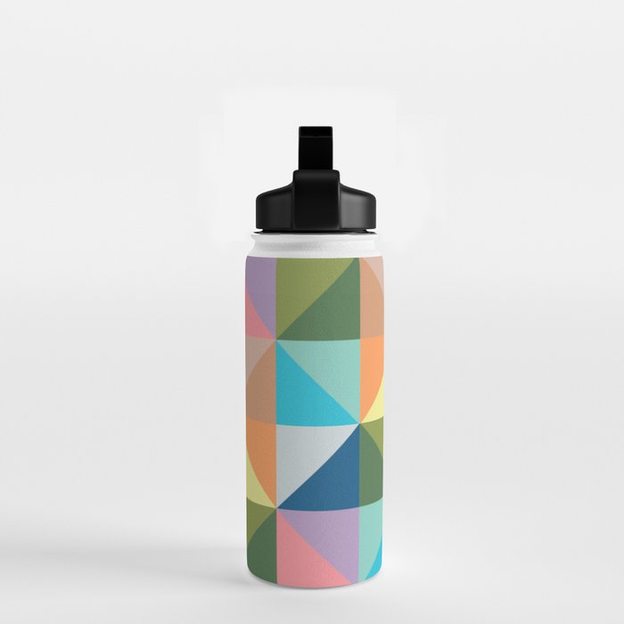 Pastel triangles Water Bottle Gallery Image 2