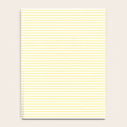 Fine Stripes Narrow Stripe Pattern in Light Butter Yellow and White Notebook Gallery Image 4