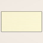 Fine Stripes Narrow Stripe Pattern in Light Butter Yellow and White Desk Mat Gallery Image 3