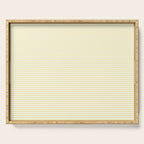 Fine Stripes Narrow Stripe Pattern in Light Butter Yellow and White Serving Tray Gallery Image 1