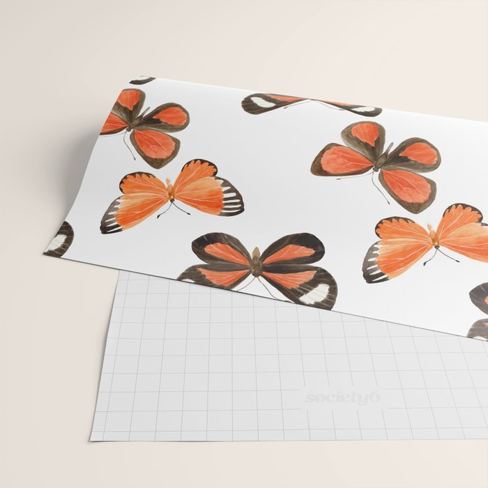 Orange Butterflies Wrapping Paper Gallery Image 2