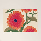 Red Zinnias Welcome Mat Gallery Image 1