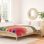 Red Zinnias Duvet Cover Gallery Image 2
