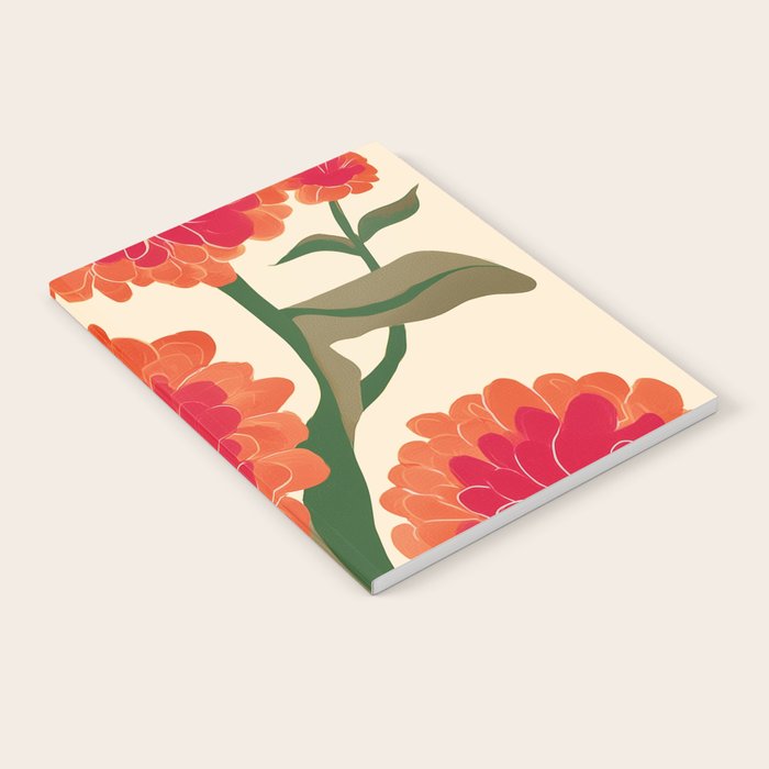Red Zinnias Notebook Gallery Image 1