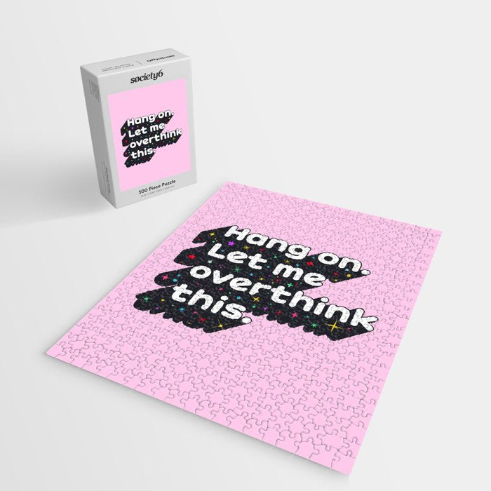 Let Me Overthink This - humorous typography Jigsaw Puzzle Gallery Image 2