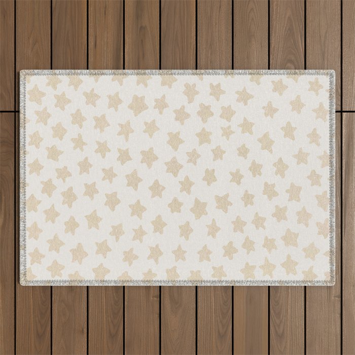 Gold Stars Pattern Outdoor Rug Gallery Image 1