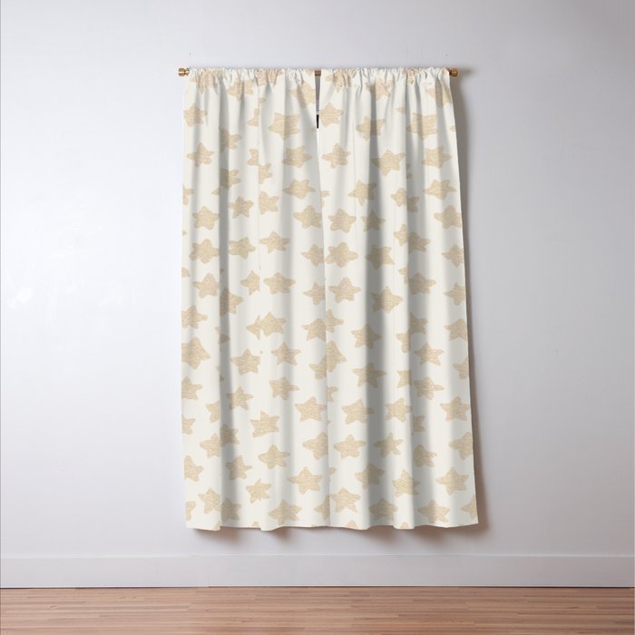 Gold Stars Pattern Window Curtain Gallery Image 3
