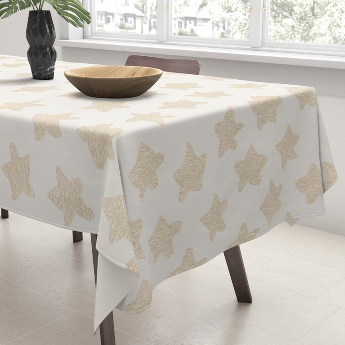 Gold Stars Pattern Tablecloth Gallery Image 3