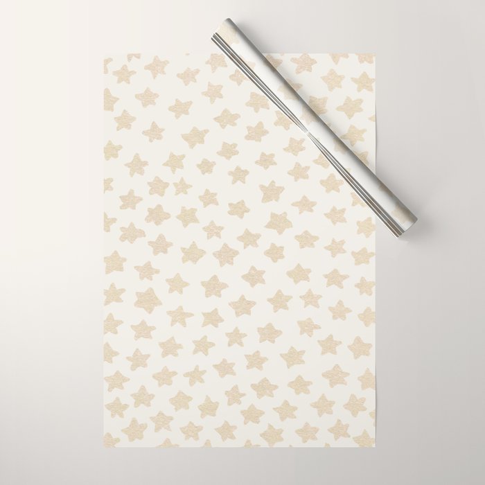Gold Stars Pattern Wrapping Paper Gallery Image 1