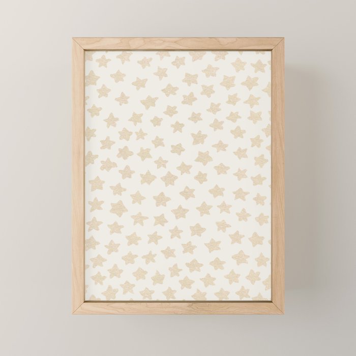 Gold Stars Pattern Mini Art Print Gallery Image 1