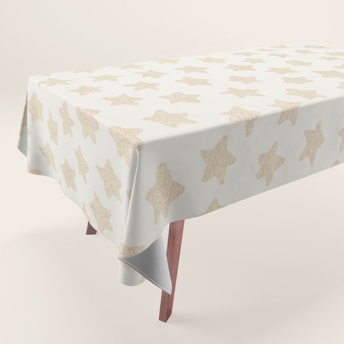 Gold Stars Pattern Tablecloth Gallery Image 1