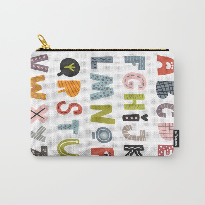 Decorative Alphabet Carry All Pouch Gallery Image 1