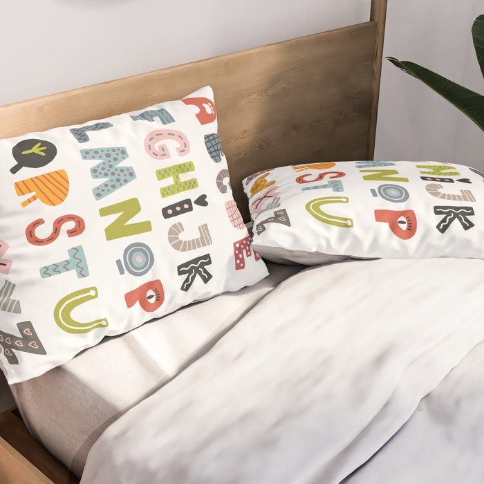 Decorative Alphabet Pillow Sham Gallery Image 2