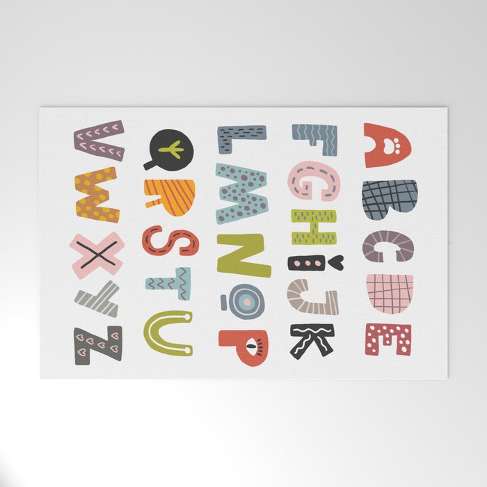 Decorative Alphabet Welcome Mat Gallery Image 1