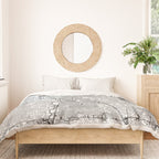 Denver White Map Duvet Cover Gallery Image 3