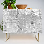 Denver White Map Credenza Gallery Image 1
