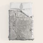 Denver White Map Duvet Cover Gallery Image 6