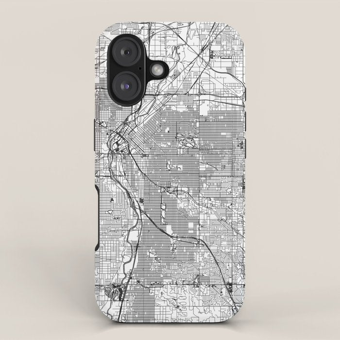 Denver White Map iPhone Case Gallery Image 1