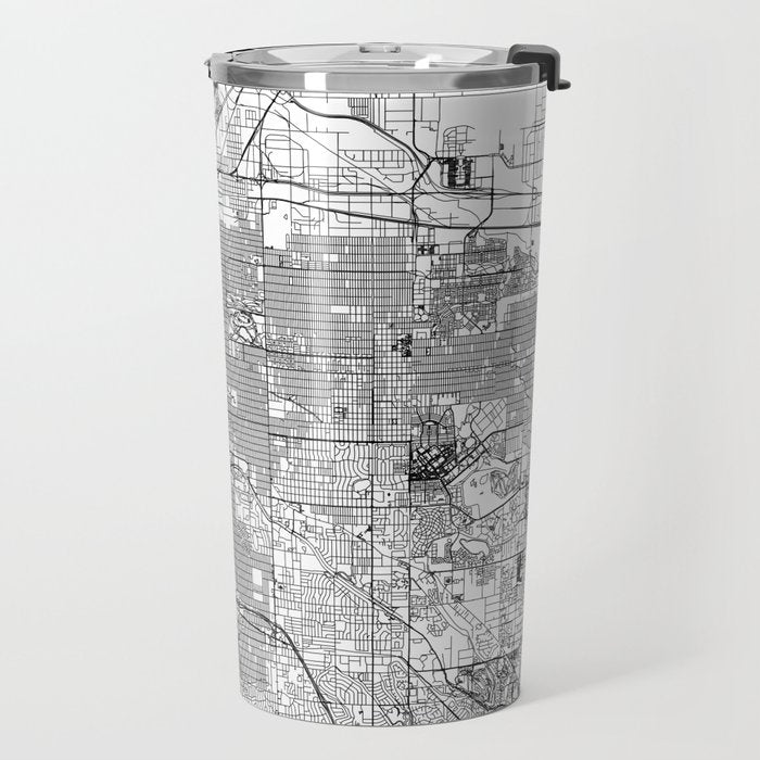 Denver White Map Travel Mug Gallery Image 2