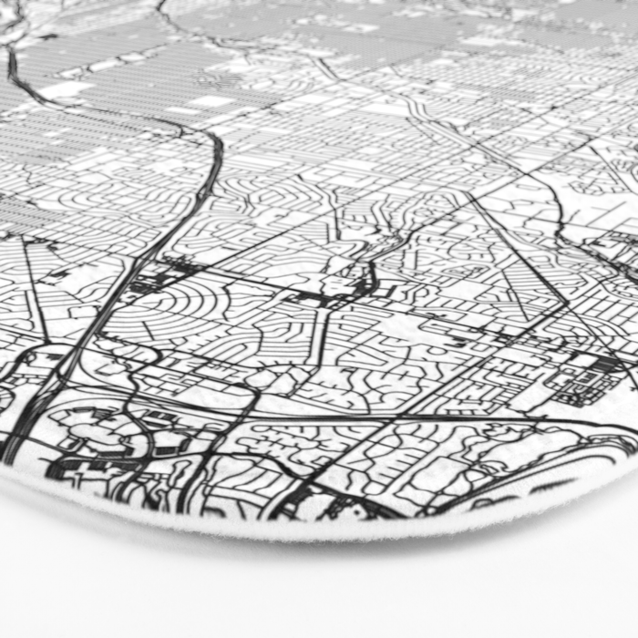 Denver White Map Bath Mat Gallery Image 3