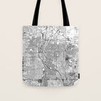 Denver White Map Tote Bag Gallery Image 1