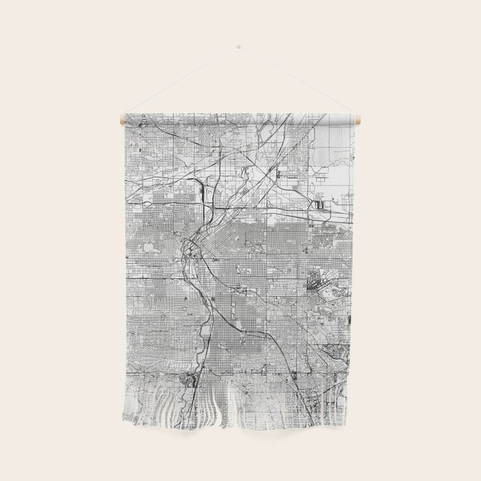 Denver White Map Wall Hanging Gallery Image 1