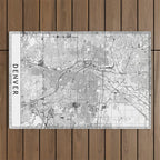 Denver White Map Outdoor Rug Gallery Image 1