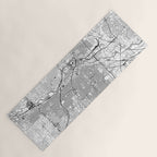 Denver White Map Yoga Mat Gallery Image 1