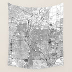 Denver White Map Wall Tapestry Gallery Image 4