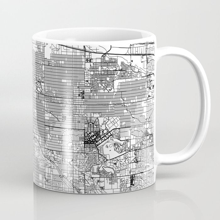 Denver White Map Coffee Mug Gallery Image 1