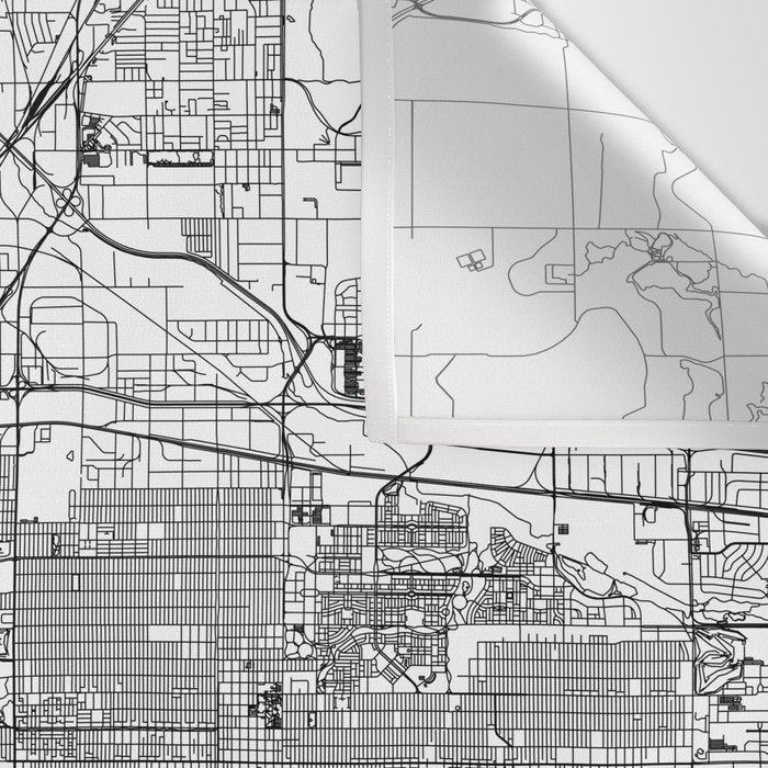 Denver White Map Wall Tapestry Gallery Image 3