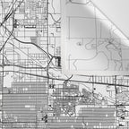 Denver White Map Wall Tapestry Gallery Image 3