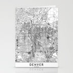 Denver White Map Stationery Card Gallery Image 2