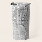 Denver White Map Travel Mug Gallery Image 3