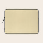 Lemon Honey Creme Pale Soft Yellow Solid Matte Colour Blocks Laptop Sleeve Gallery Image 1