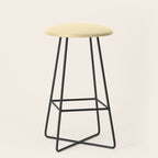 Lemon Honey Creme Pale Soft Yellow Solid Matte Colour Blocks Stool Gallery Image 1