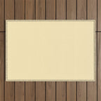 Lemon Honey Creme Pale Soft Yellow Solid Matte Colour Blocks Outdoor Rug Gallery Image 1