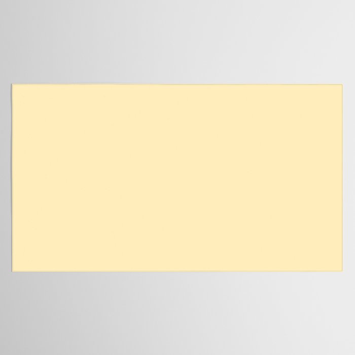 Lemon Honey Creme Pale Soft Yellow Solid Matte Colour Blocks Tablecloth Gallery Image 2