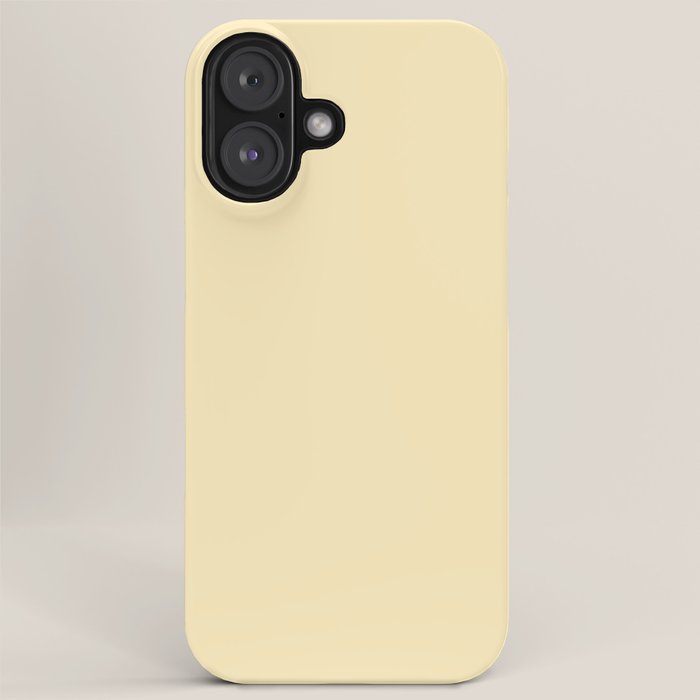 Lemon Honey Creme Pale Soft Yellow Solid Matte Colour Blocks iPhone Case Gallery Image 1