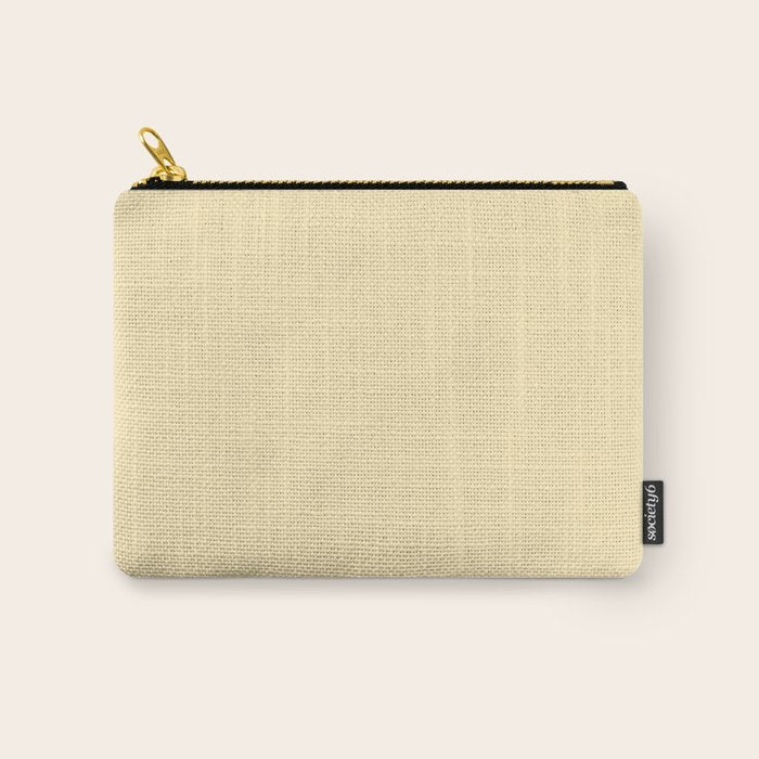 Lemon Honey Creme Pale Soft Yellow Solid Matte Colour Blocks Carry All Pouch Gallery Image 1