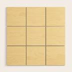 Lemon Honey Creme Pale Soft Yellow Solid Matte Colour Blocks Wood Wall Art Gallery Image 1
