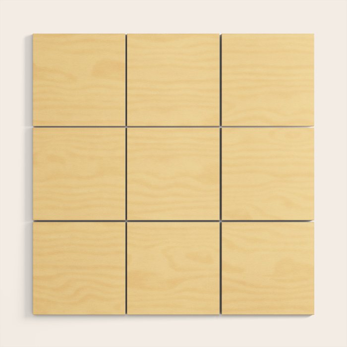 Lemon Honey Creme Pale Soft Yellow Solid Matte Colour Blocks Wood Wall Art Gallery Image 1