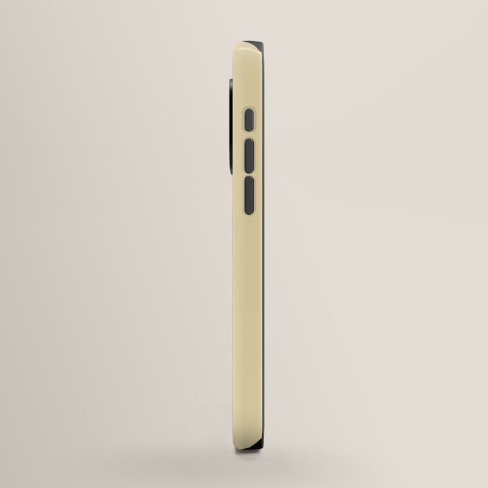 Lemon Honey Creme Pale Soft Yellow Solid Matte Colour Blocks iPhone Case Gallery Image 2