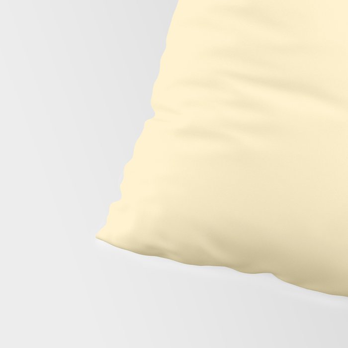 Lemon Honey Creme Pale Soft Yellow Solid Matte Colour Blocks Pillow Sham Gallery Image 4