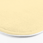 Lemon Honey Creme Pale Soft Yellow Solid Matte Colour Blocks Bath Mat Gallery Image 3