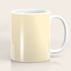 Lemon Honey Creme Pale Soft Yellow Solid Matte Colour Blocks Coffee Mug Gallery Image 1