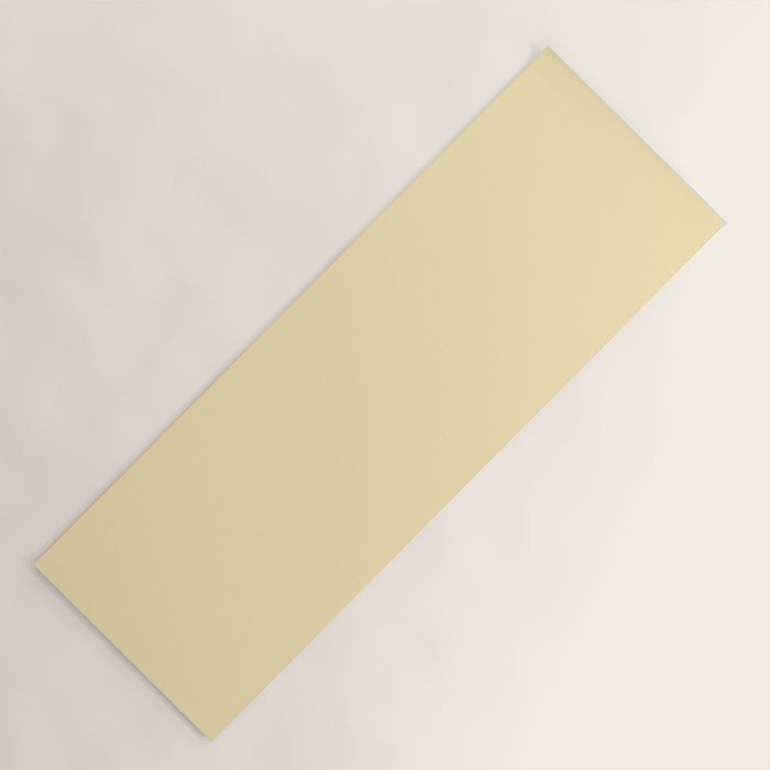 Lemon Honey Creme Pale Soft Yellow Solid Matte Colour Blocks Yoga Mat Gallery Image 1